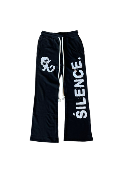 ONYX DISTRESS SWEATS IN BLACK