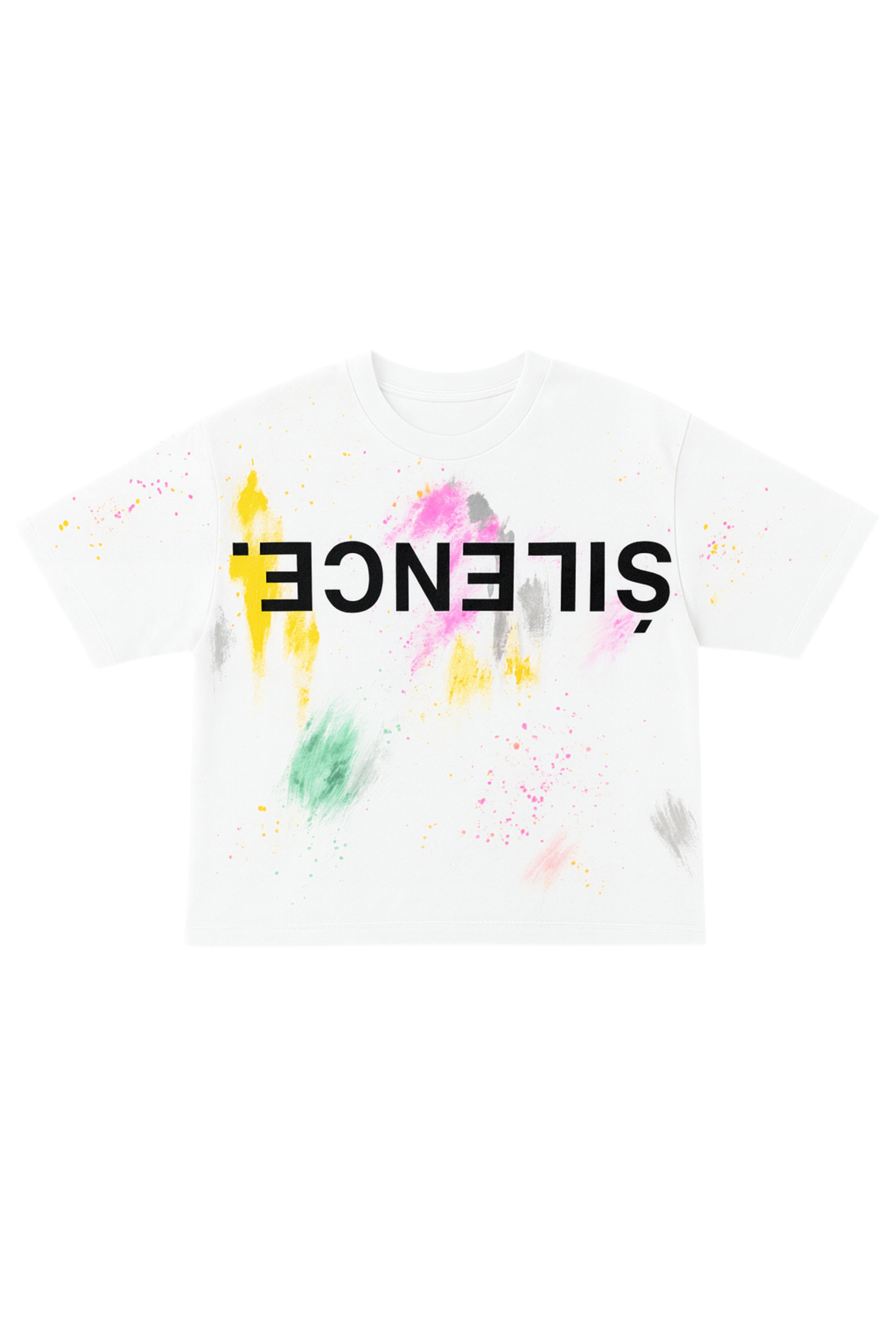 SILENCE By Onyx paint splatter